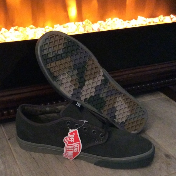 Vans Other - NWT Vans Atwood Camo/Olive Green Sneakers